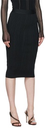 Herve Leger Black Variegated Midi Skirt