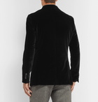 Etro - Black Slim-Fit Stretch-Cotton Velvet Blazer - Black