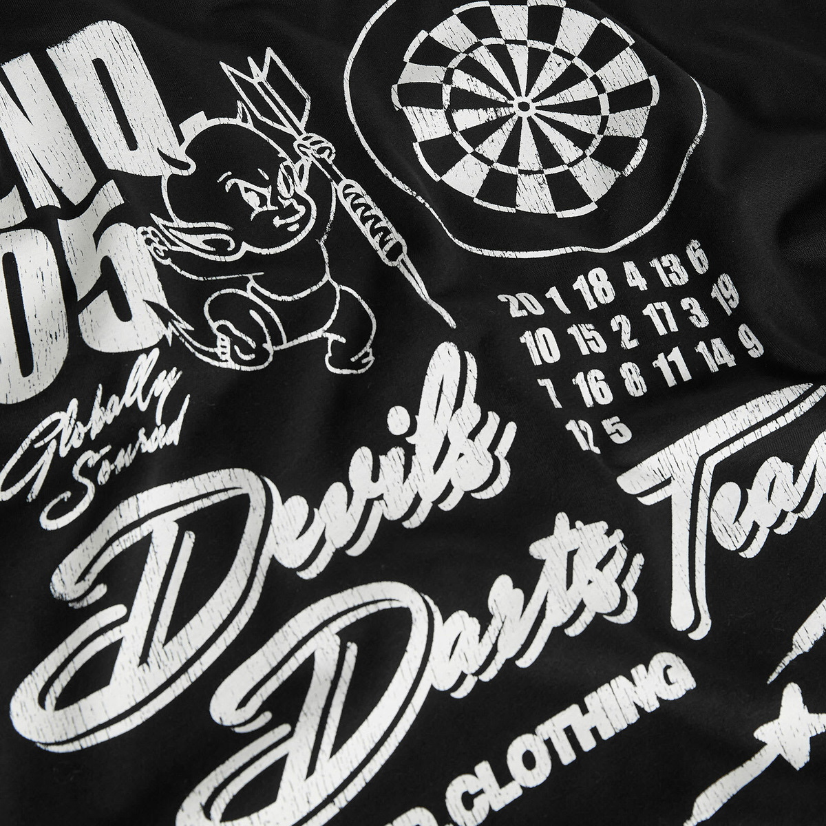 END. Devils Darts Team T-Shirt in Black