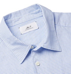 Mr P. - Striped Linen and Cotton-Blend Shirt - Blue