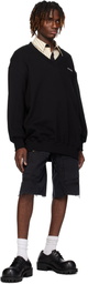 We11done Black Oversized Sweatshirt