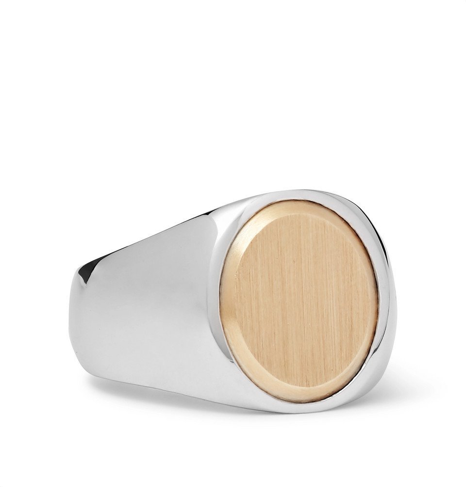 Tom Wood - Oval Goldtop Sterling Silver and 9-Karat Gold Ring