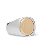 Tom Wood - Oval Goldtop Sterling Silver and 9-Karat Gold Ring - Silver