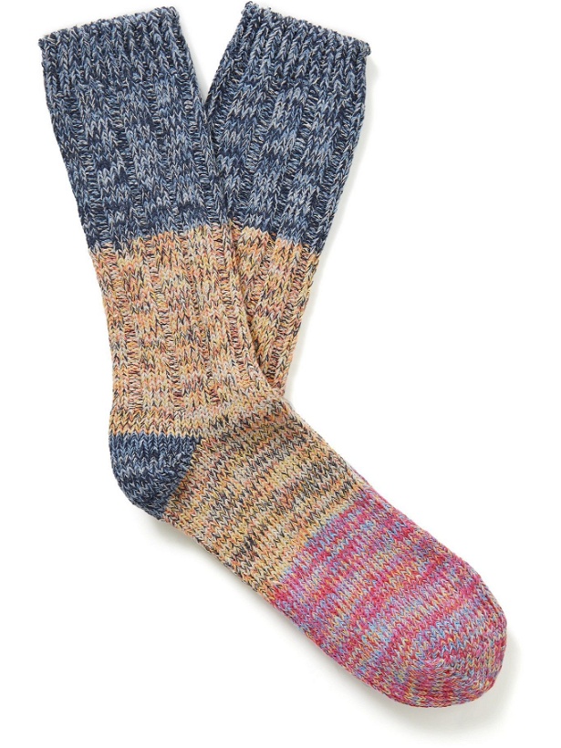 Photo: Thunders Love - Charlie Colour-Block Recycled Stretch-Cotton Socks