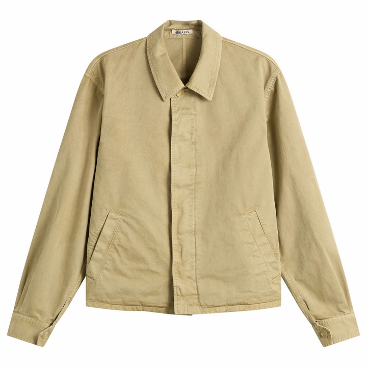 Photo: Auralee Men's Garment-Dyed Finx Light Chino Blouson in Beige