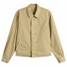 Auralee Men's Garment-Dyed Finx Light Chino Blouson in Beige