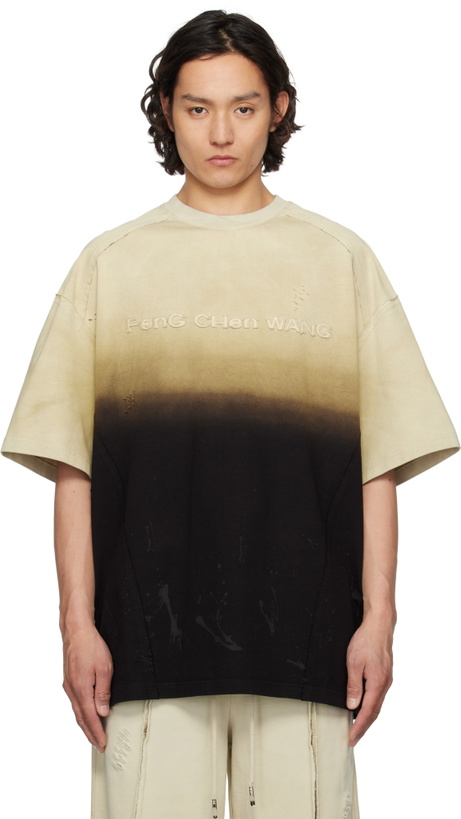 Photo: Feng Chen Wang Beige & Black Gradient T-shirt