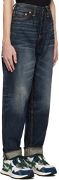 Evisu Indigo Printed Jeans