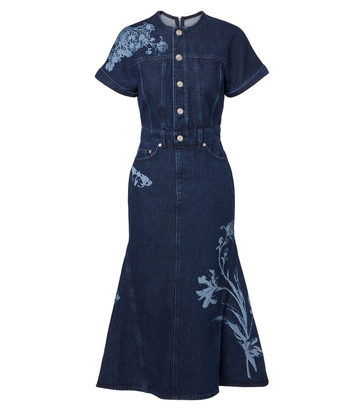 Photo: Erdem Printed denim midi dress