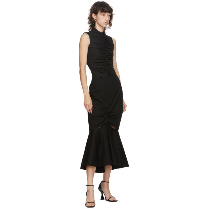 Edit Black Split Peplum Skirt