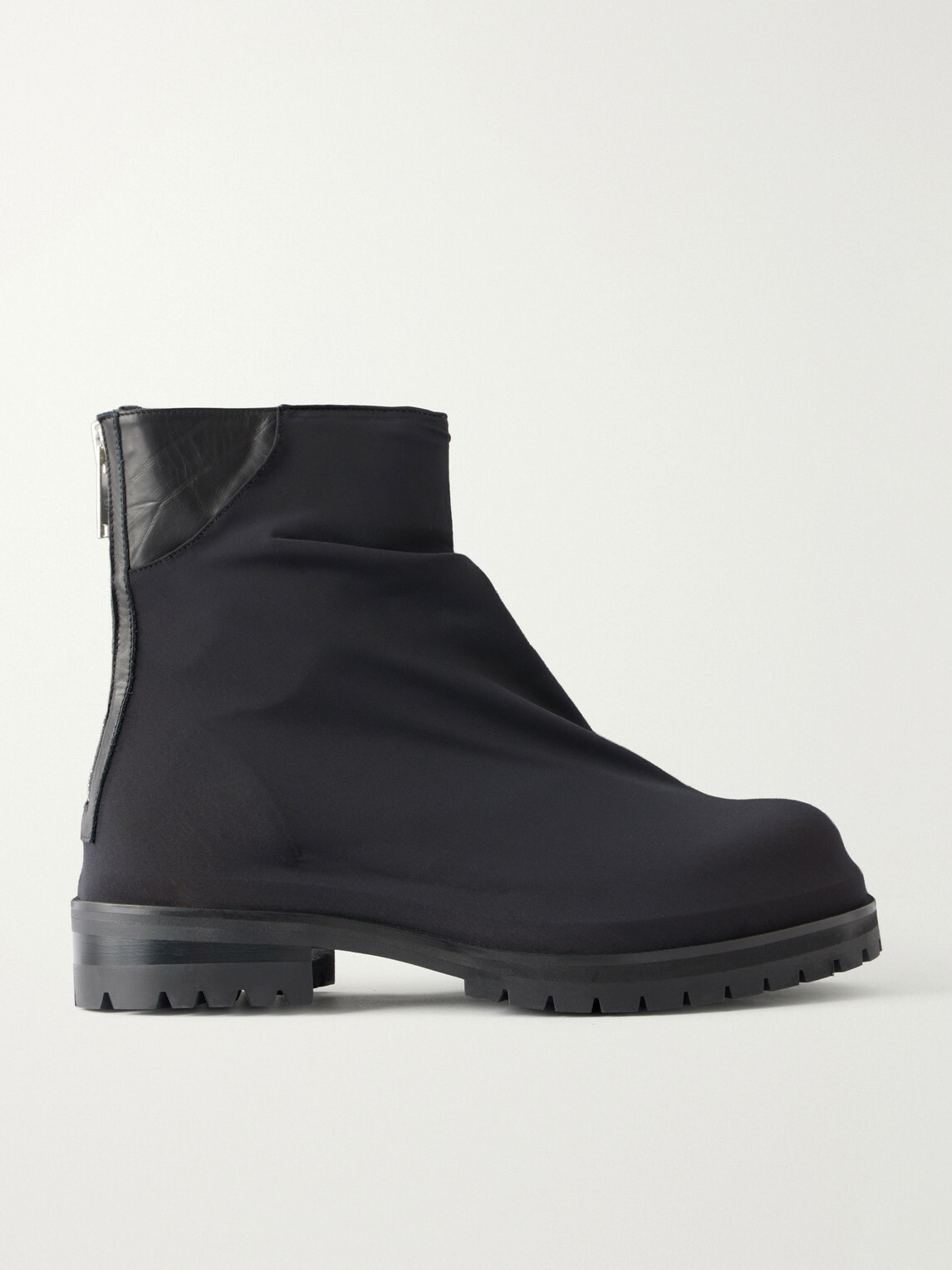 424 - Marathons Leather and Jersey Boots - Black