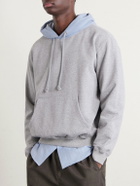 Auralee - Two-Tone Cotton-Jersey Hoodie - Gray