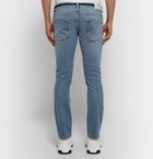 Off-White - Skinny-Fit Printed Stretch-Denim Jeans - Men - Blue