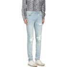 Amiri Blue Animal Print MX1 Jeans