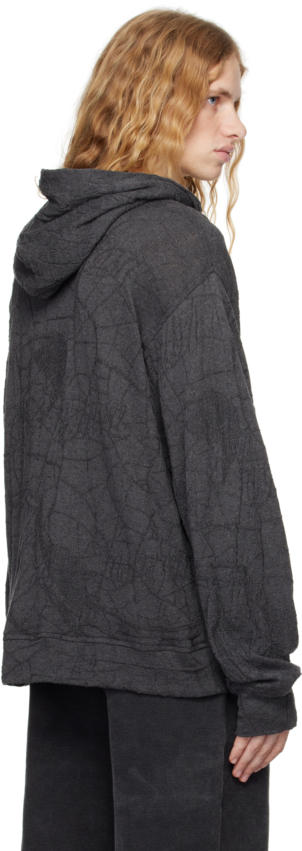 Serapis Gray Knit Hoodie
