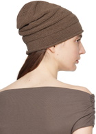 OPEN YY Brown Rolled Ridge Beanie