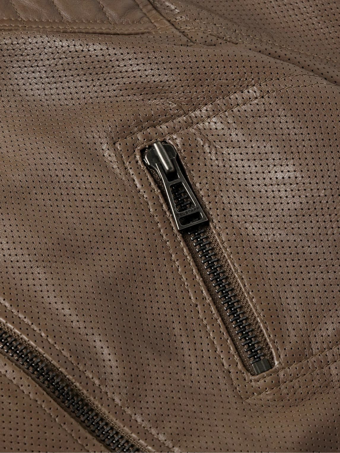 Belstaff - V Racer Air Perforated Leather Jacket - Brown Belstaff