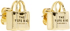 Marc Jacobs Gold 'The Tote Bag Stud' Earrings