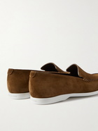 Manolo Blahnik - Monaco Suede Loafers - Brown