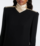 Valentino Cady Couture satin-trimmed minidress