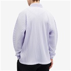 Homme Plissé Issey Miyake Men's Pleated Shirt Jacket in Soft Lavender