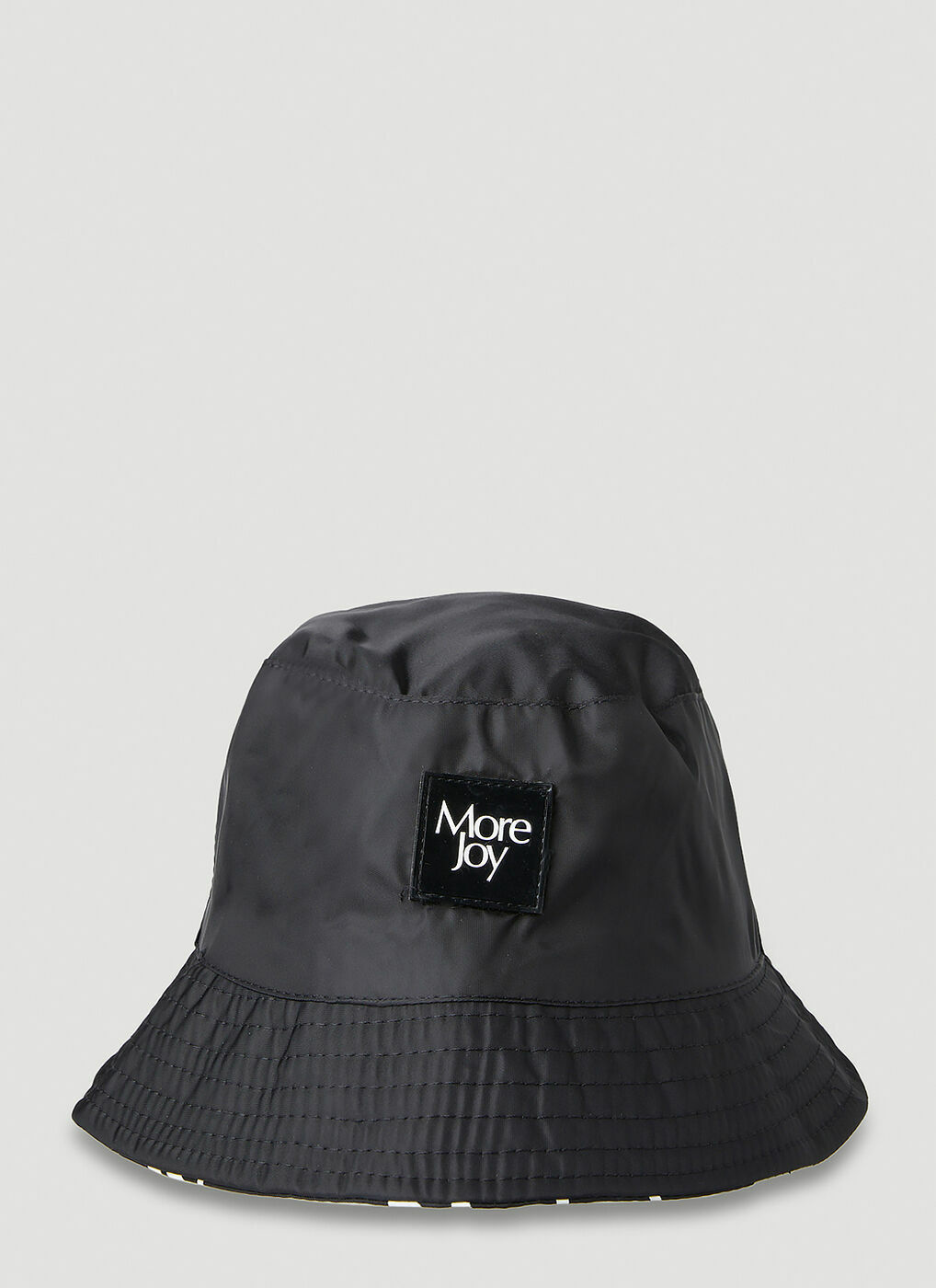 Logo Patch Bucket Hat in Black More Joy