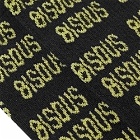 Bisous Skateboards All Over Bisous Socks in Black/Yellow
