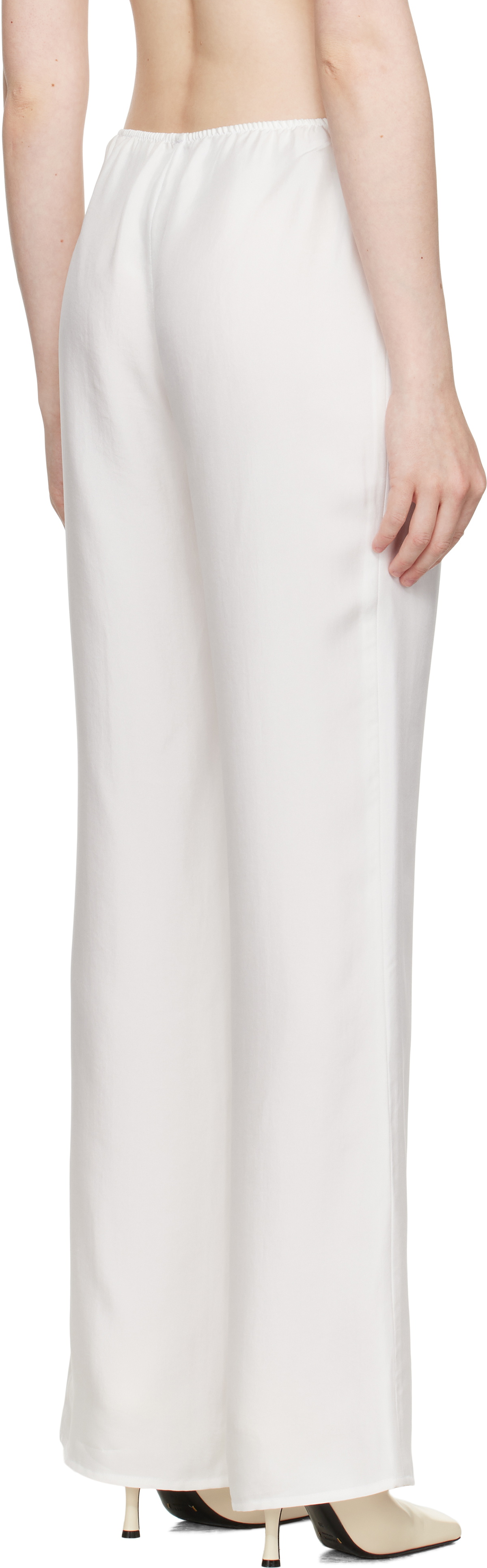 COLLEEN ALLEN White Silk Slip Trousers COLLEEN ALLEN — free download