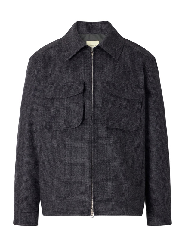 Photo: De Bonne Facture - Student Prince of Wales Wool-Flannel Jacket - Gray
