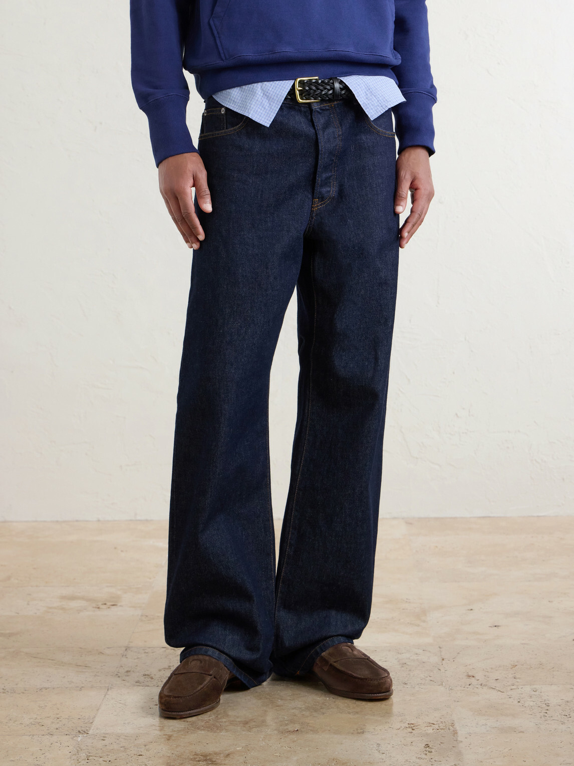Drake's - Charles Suede Penny Loafers - Brown
