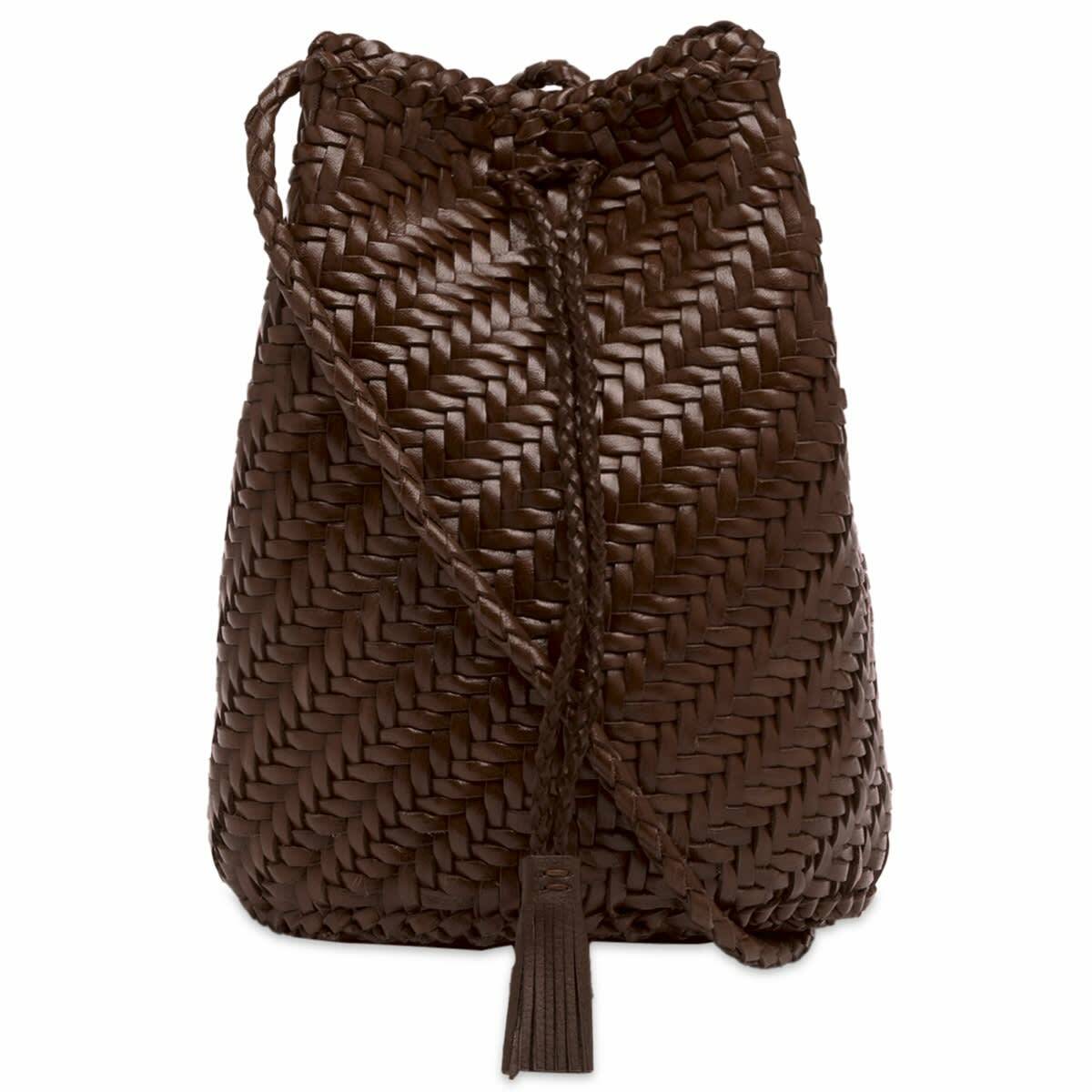 Dragon Diffusion Women's Pompom Double Jump Bucket Bag in Dark