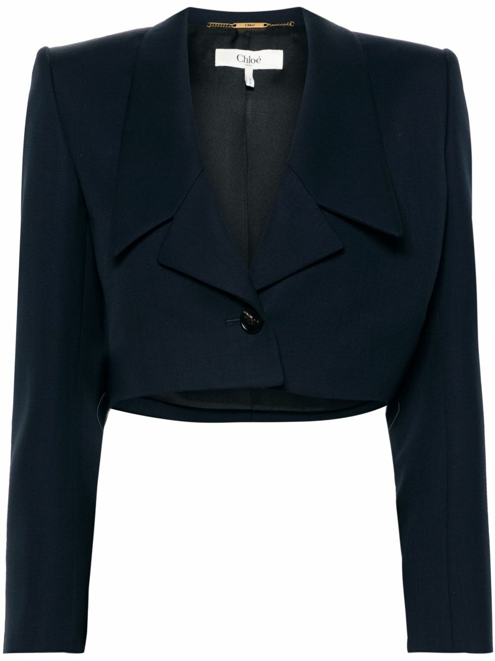 【CHLOE'】cropped wool jacket for women(関税込み) CHLOÉ Cropped wool-gabardine blazer | NET-A-PORTER