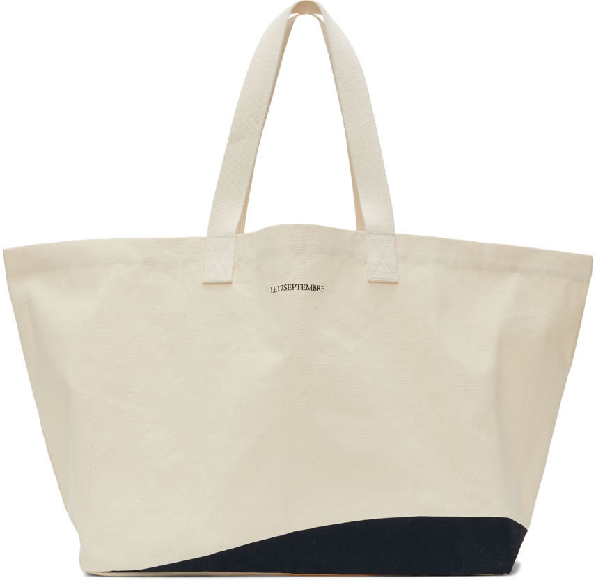 LE17SEPTEMBRE SSENSE Exclusive Beige Logo Tote LE17SEPTEMBRE