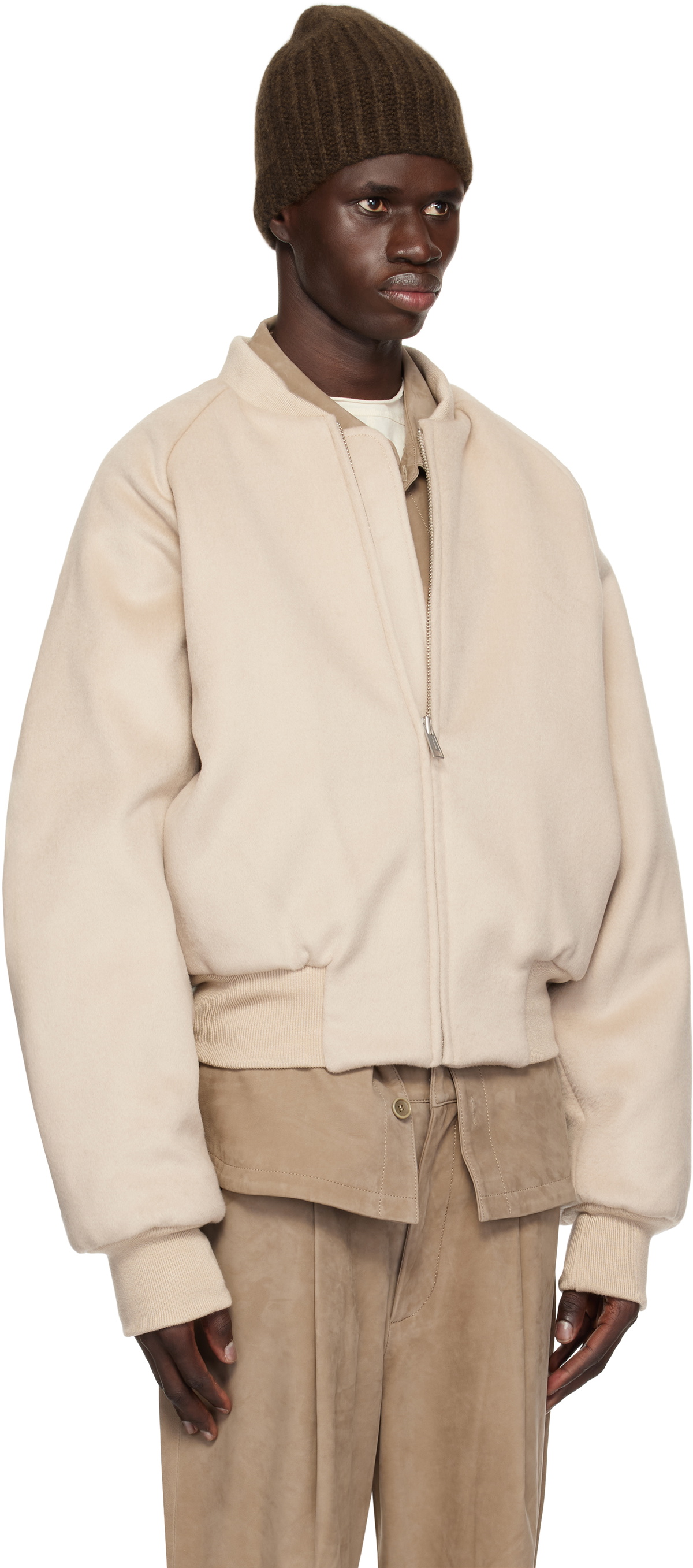 Entire Studios Off-White Raglan Bomber Jacket Entire Studios