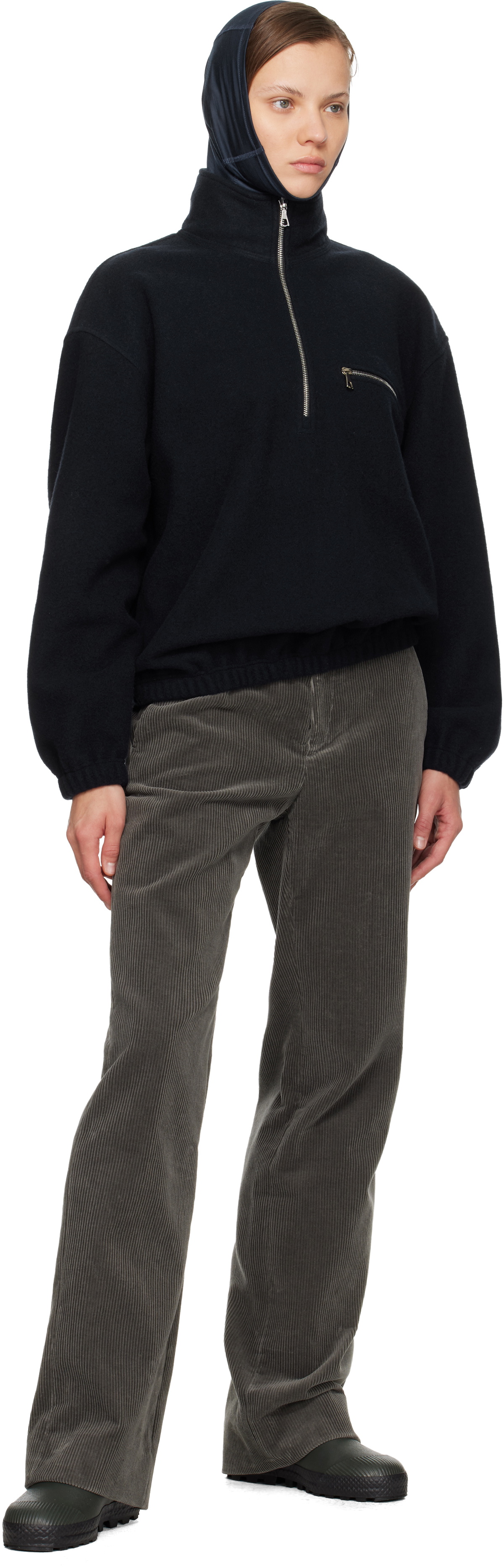 Rier SSENSE Exclusive Navy Fleece Jacket