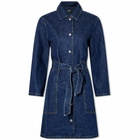 A.P.C. Women's A.P.C Winter Denim Dress in Ial Washed Indigo