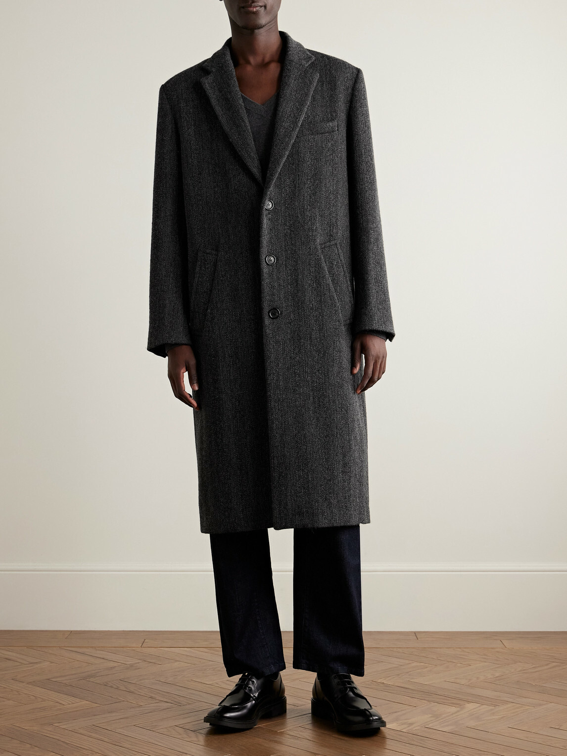 Nili Lotan - Eros Herringbone Coat - Gray