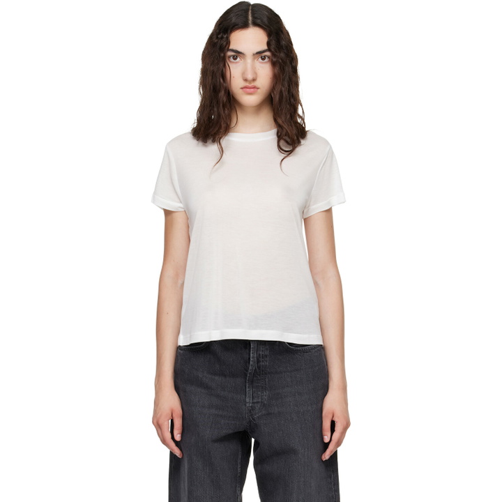 Photo: AGOLDE White Long Line Adine T-shirt
