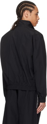Marine Serre Black Recycled Nylon Track Jacket