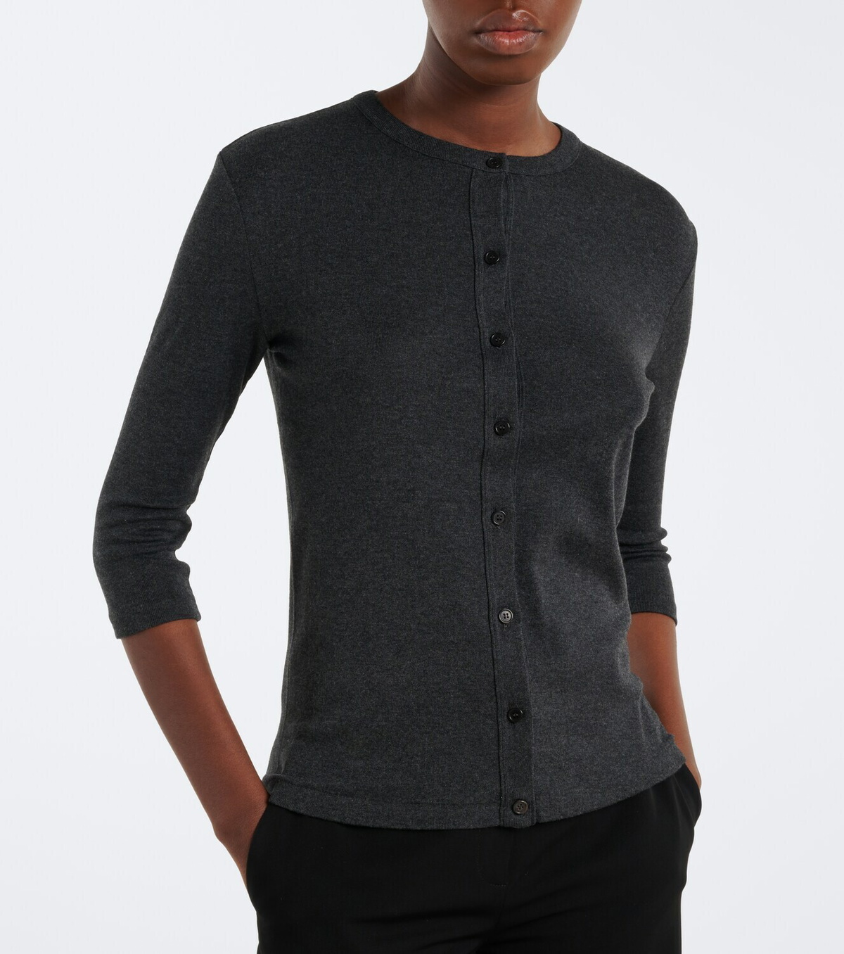 The Row Alena cotton, cashmere, and silk cardigan