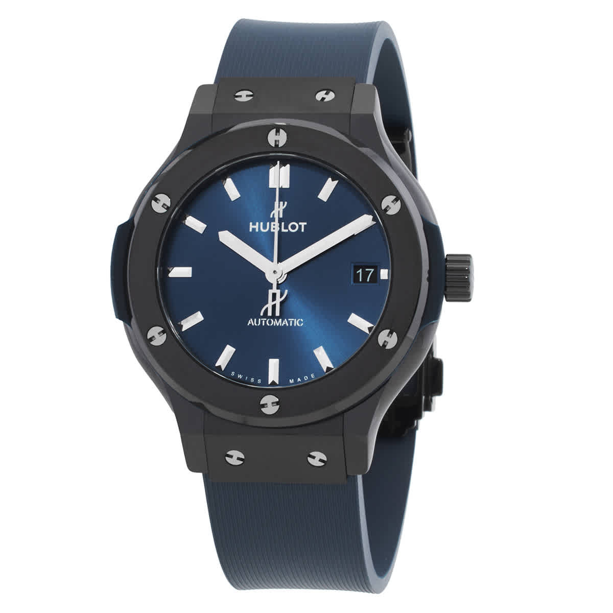 Hublot Classic Fusion Satin-finished Blue Sunray Dial Automatic Mens Watch 565.CM.7170.RX