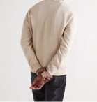 AMI PARIS - Logo-Embroidered Loopback Cotton-Jersey Sweatshirt - Neutrals