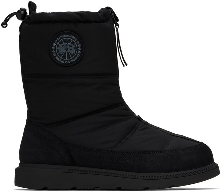 Photo: Canada Goose Black Crofton Fold-Down Puffer Boots