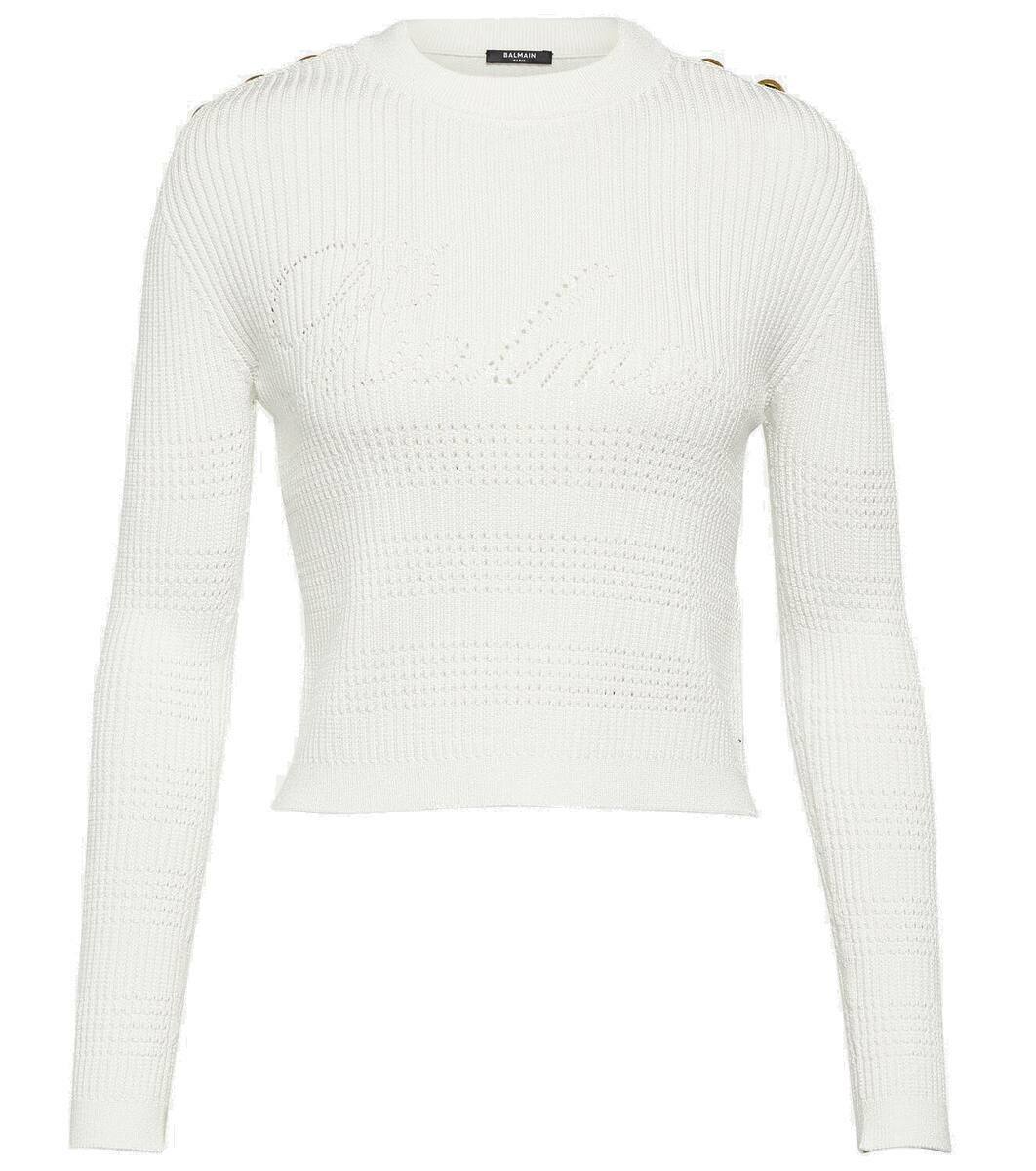 Balmain Embellished knitted top Balmain