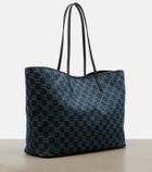 Gucci Essence Large leather-trimmed denim tote bag