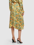 STELLA MCCARTNEY - Lemon Print Silk Midi Skirt