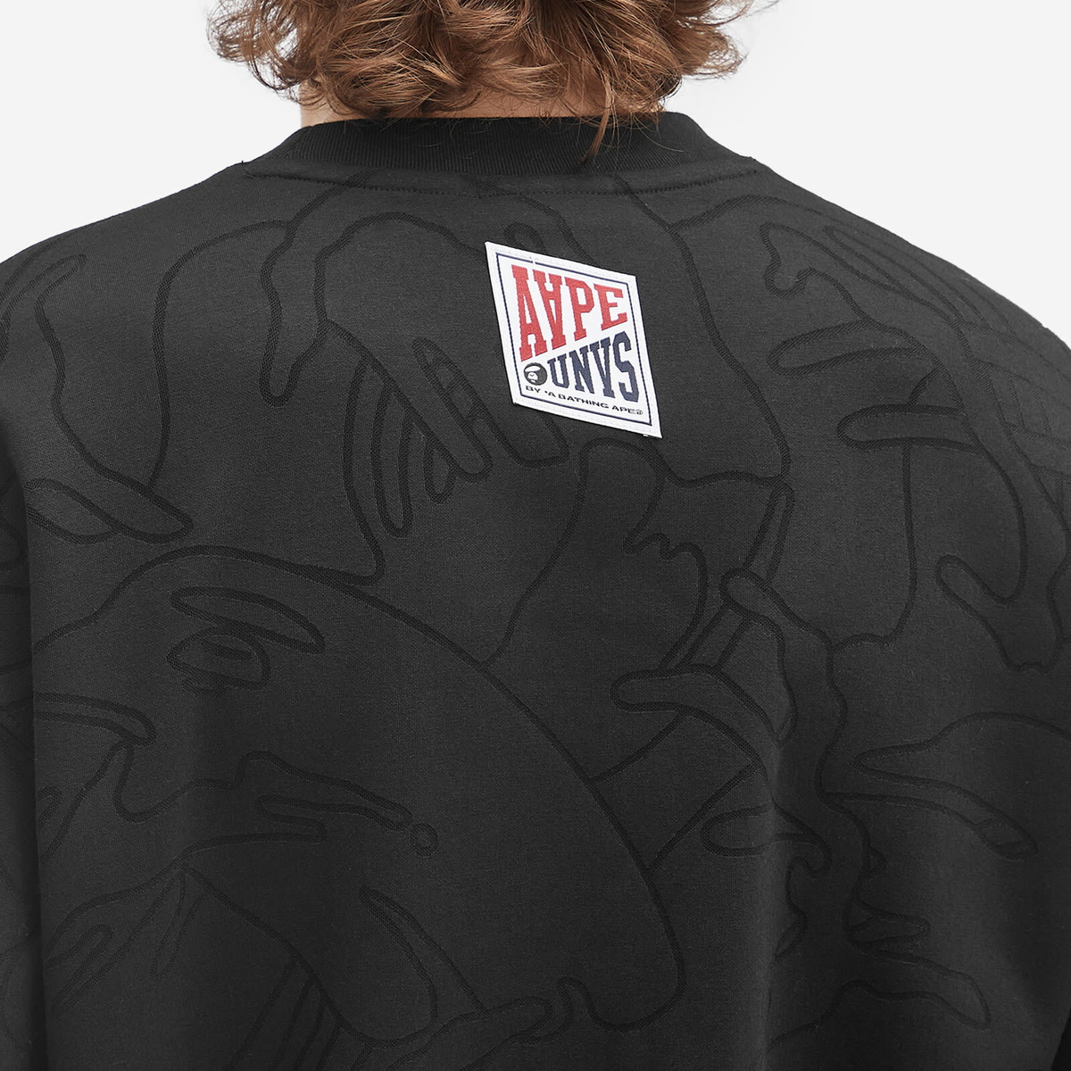 Men's AAPE Camo Ice Hockey Sweatshirt in Black