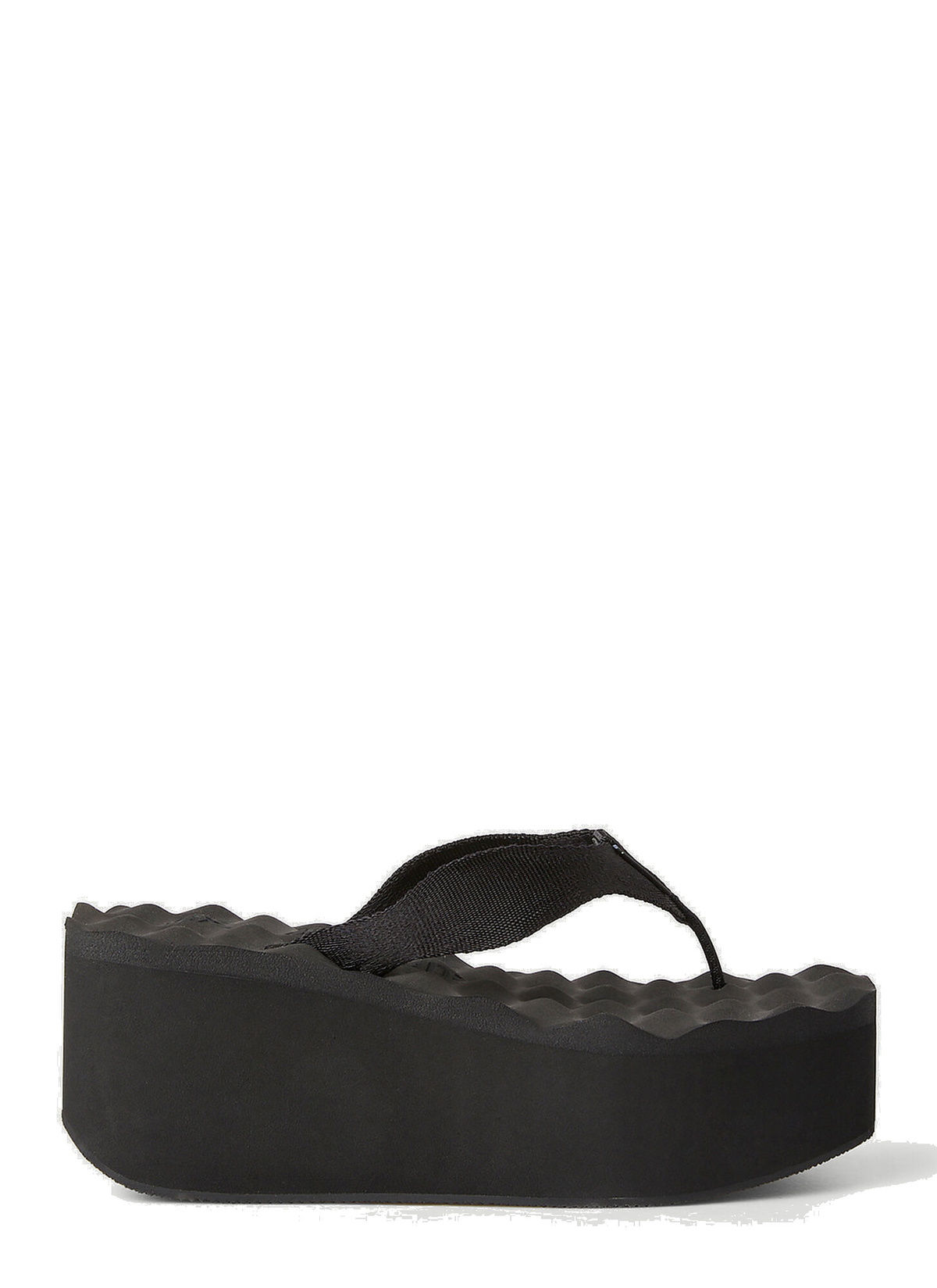 サンダル・ミュール Aw Wedge 70 Sandals - Alexander Wang - Black - Nylon alexanderwang Aw Wedge 70 Sandals - Alexander Wang - Black
