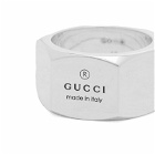 Gucci Trademark Band Ring 12mm in Silver
