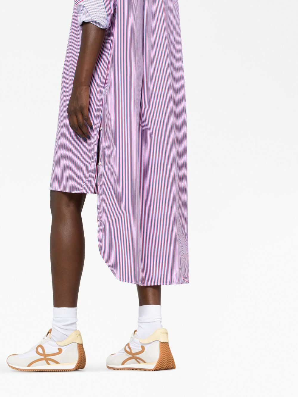 Loewe 25 Striped Shirt Blue mix White Linen